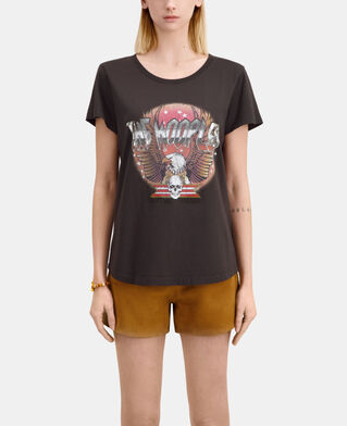 The Kooples FEMME CARBONE t-shirt avec sérigraphie gris