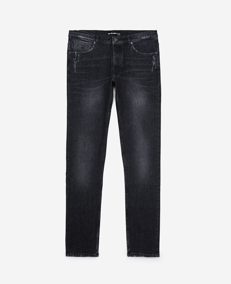 The Kooples MEN BLACK WASHED grey fit destroy jeans