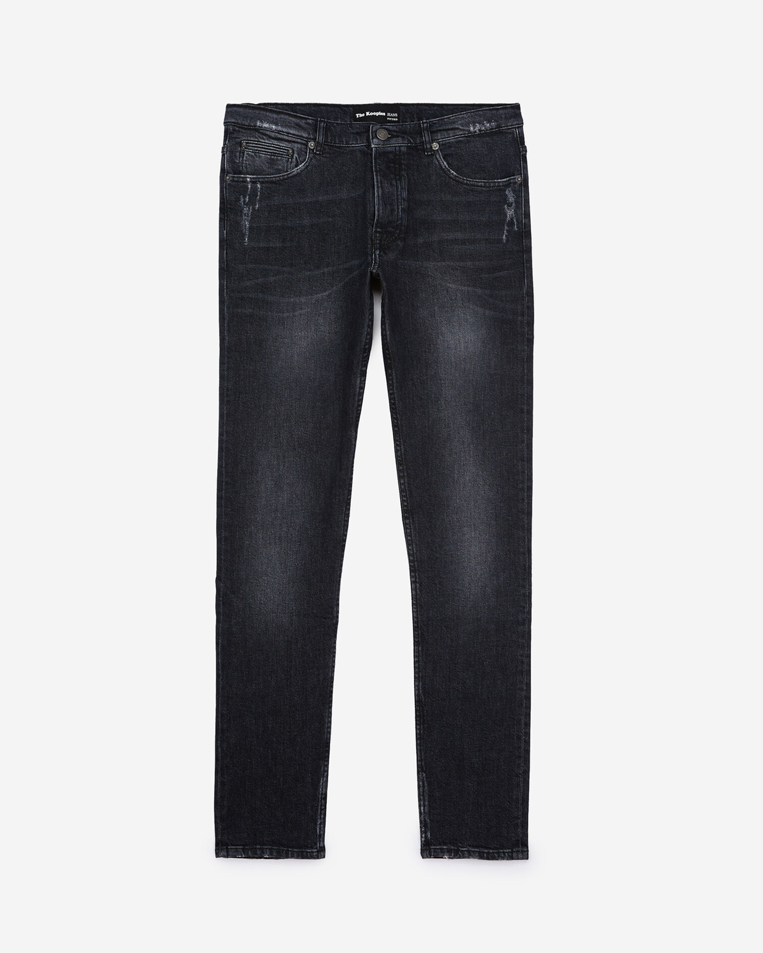Grey Fit destroy jeans, BLACK WASHED, hi-res image number null