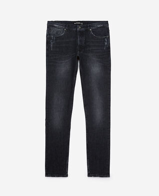 The Kooples MEN BLACK WASHED grey fit destroy jeans