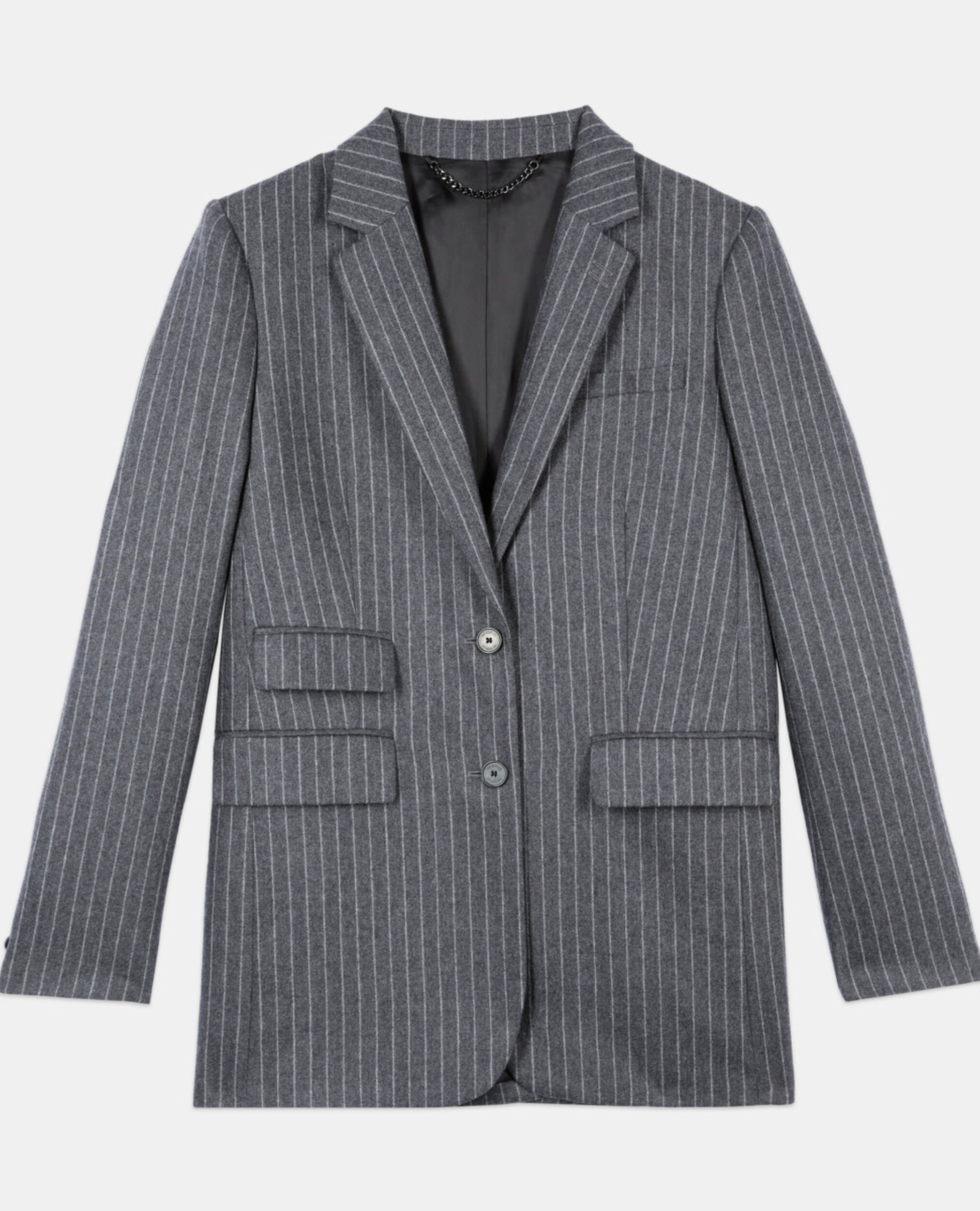Veste tailleur à rayures, LIGHT GREY, hi-res image number null