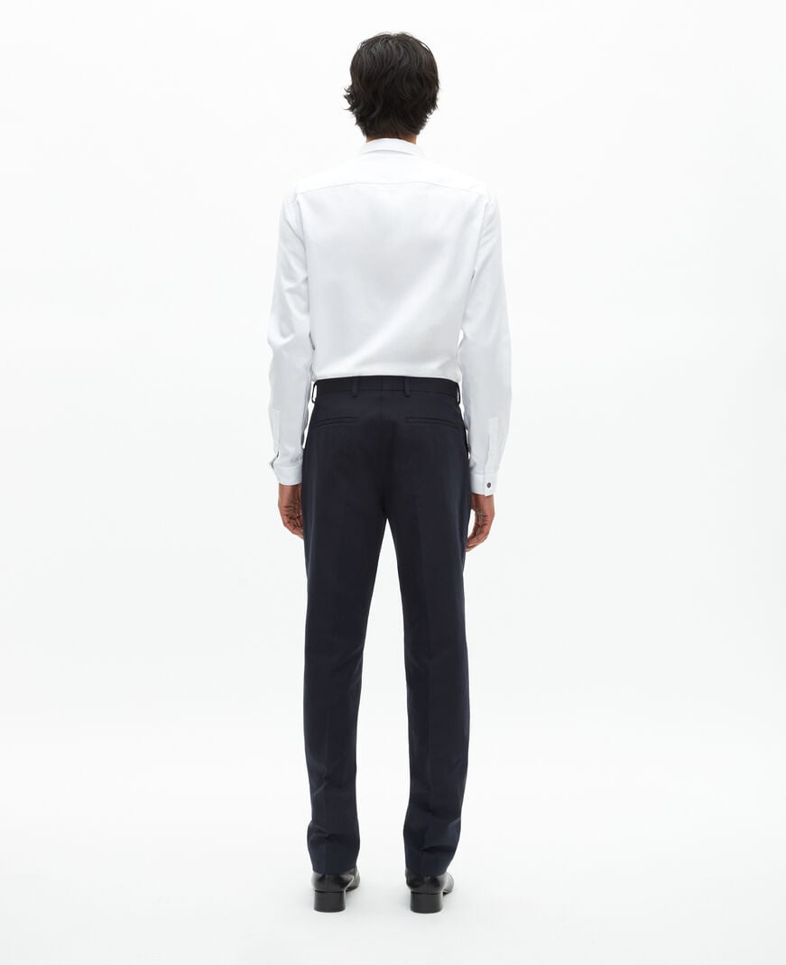 The Kooples HOMME NAVY pantalon de costume droit bleu marine