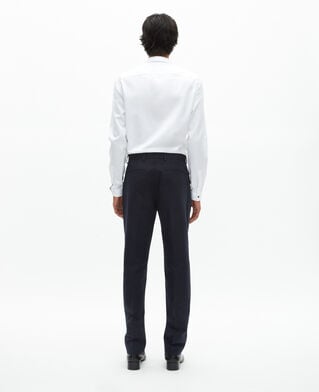 The Kooples HOMME NAVY pantalon de costume droit bleu marine