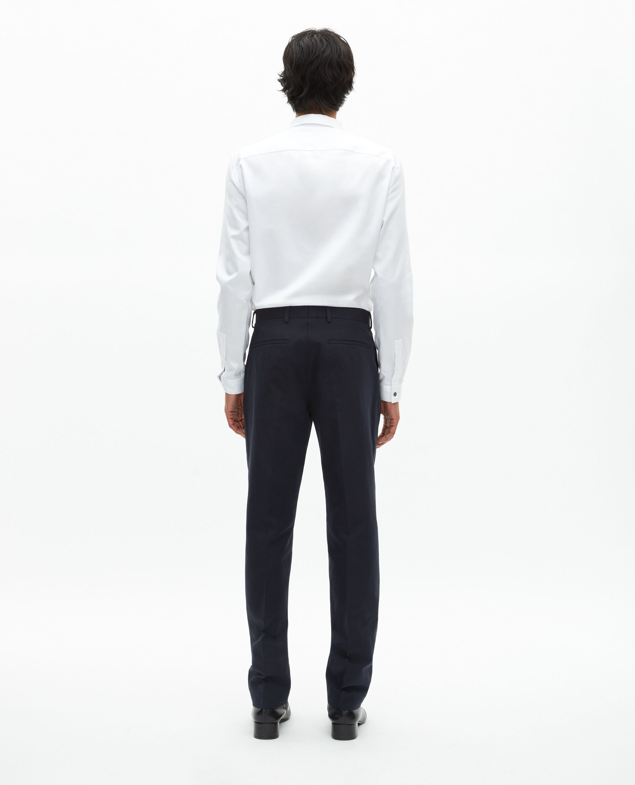 Pantalon de costume droit bleu marine, NAVY, hi-res image number null