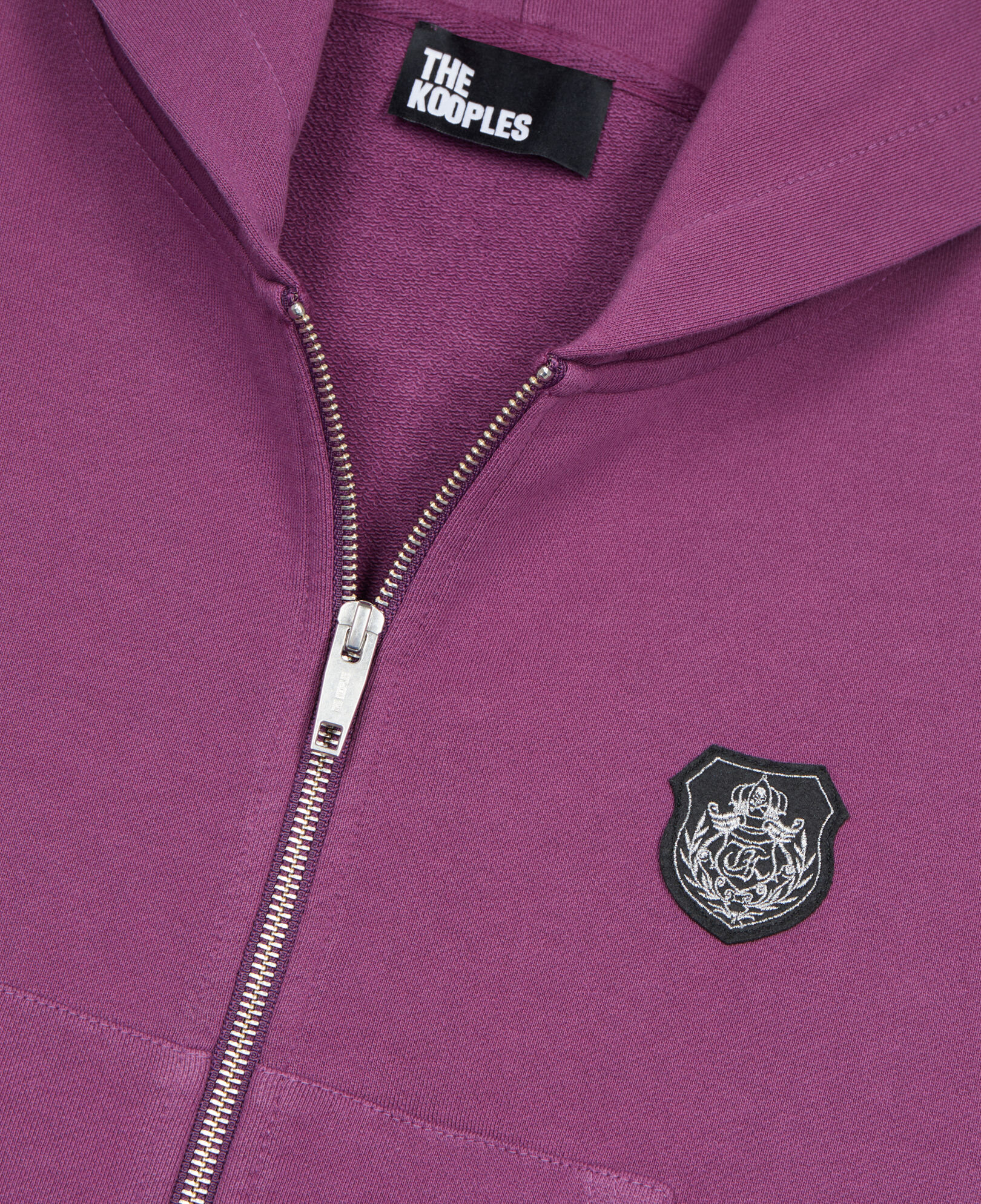 The Kooples F PRUNE purple blazon hoodie