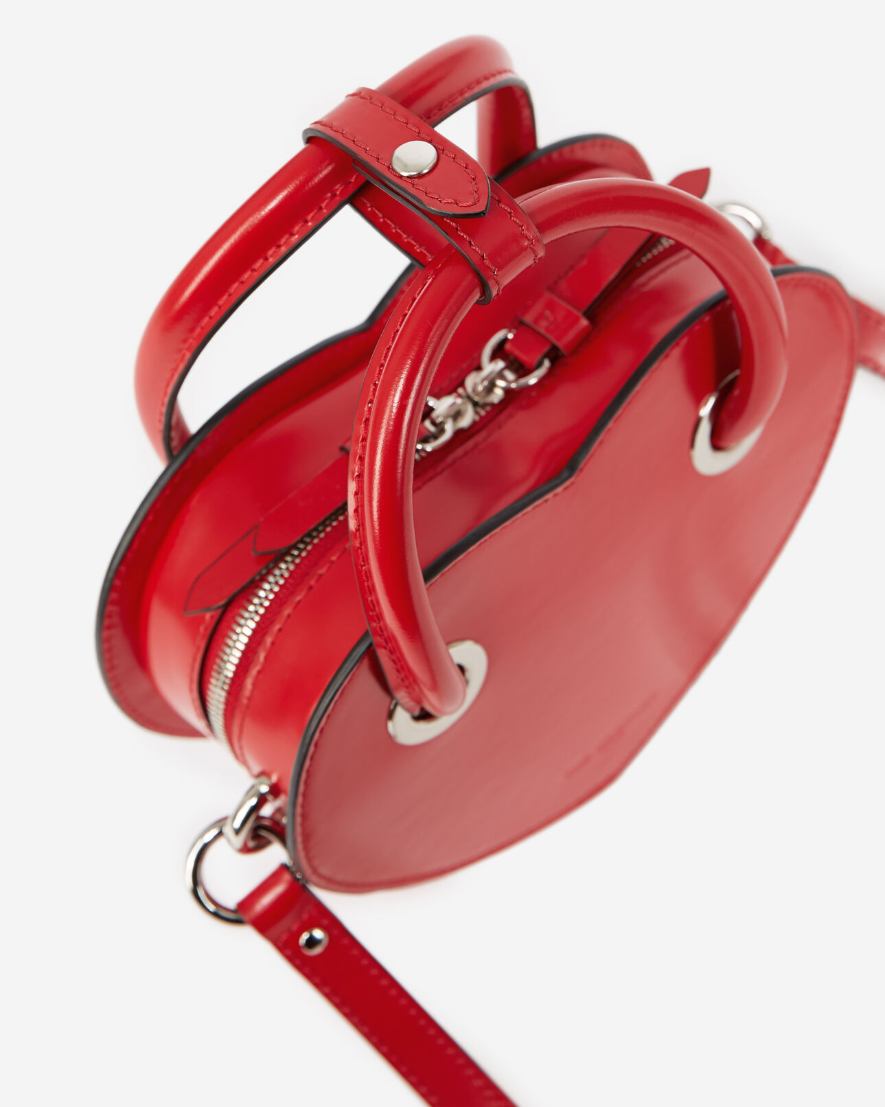The Kooples WOMEN RED red leather heart handbag