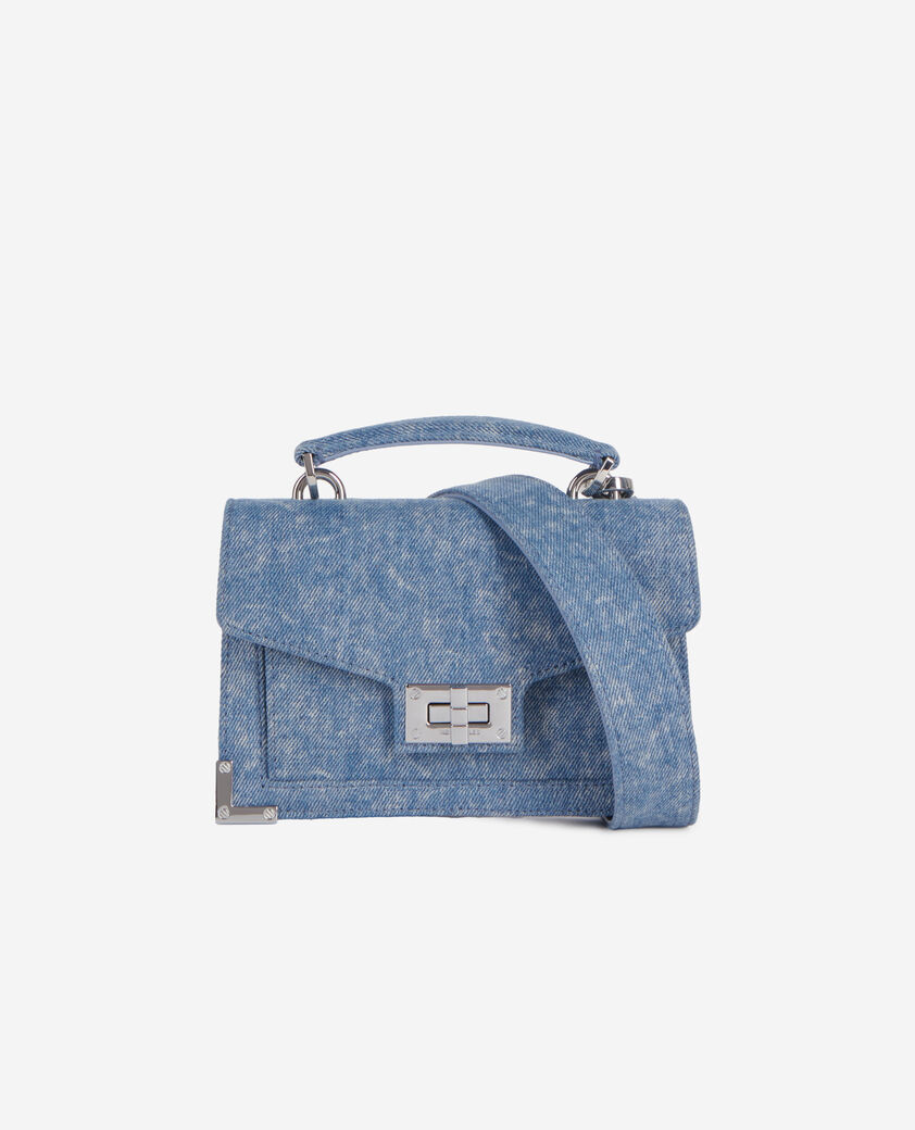 The Kooples FEMME BLUE WASHED sac emily new nano en denim bleu