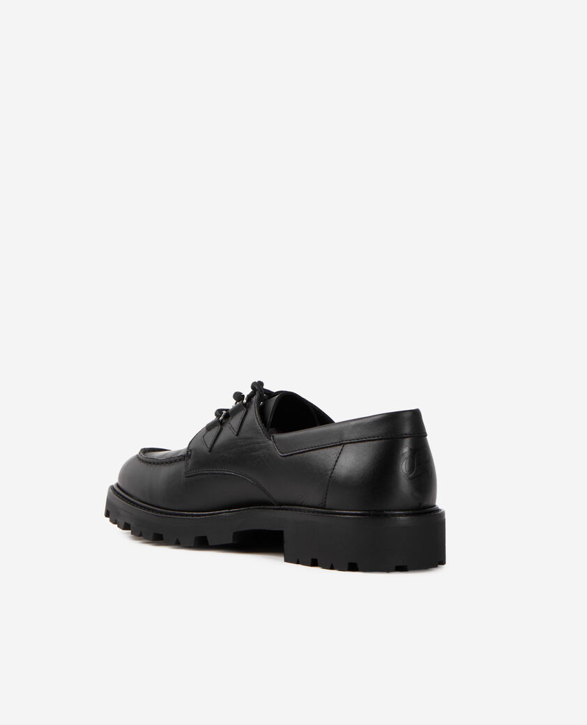 The Kooples HERREN BLACK schwarze derbys aus leder mit schnürsenkeln