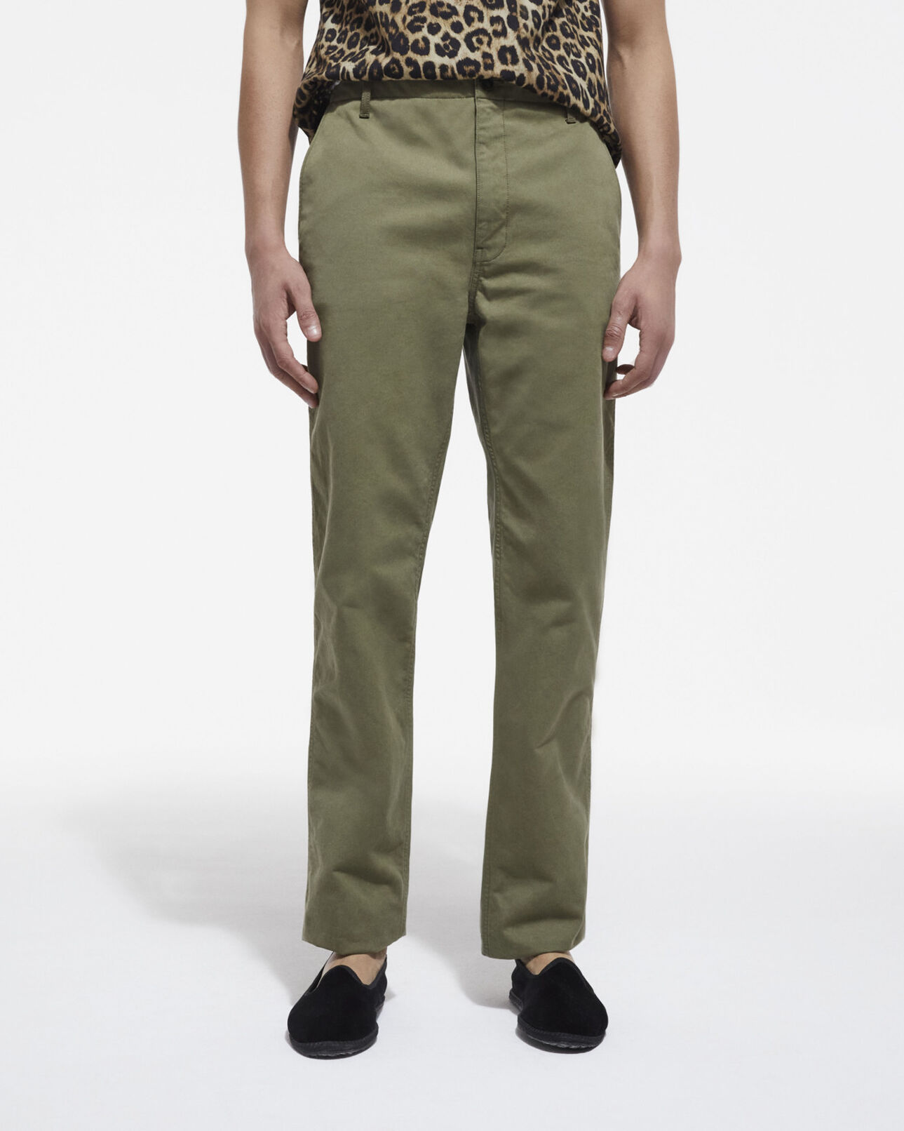 The Kooples HOMME OLIVE NIGHT pantalon kaki