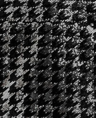 The Kooples WOMEN BLACK WHITE short houndstooth skirt with black sequins