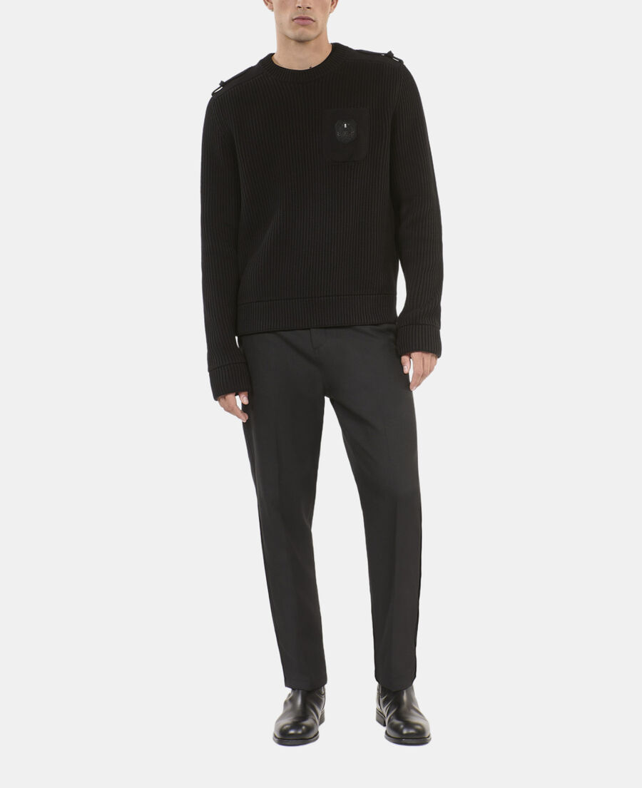 The Kooples H BLACK black cotton sweater