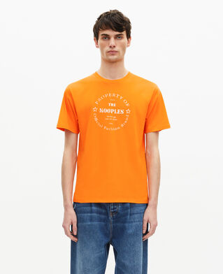 The Kooples H ORANGE t-shirt with orange screen printing
