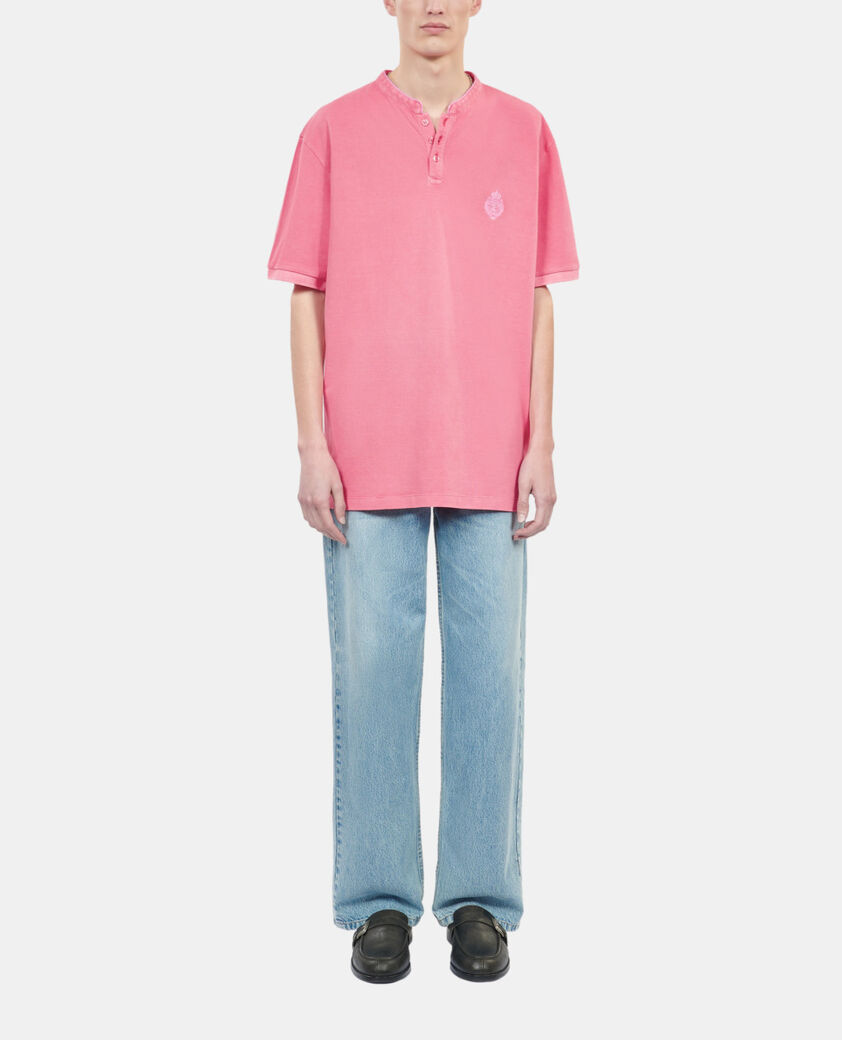 The Kooples HOMME SWEET PINK polo en coton piqu&eacute; rose