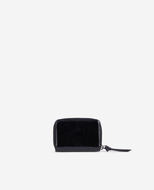 The Kooples FEMME BLACK porte monnaie amelia en cuir noir