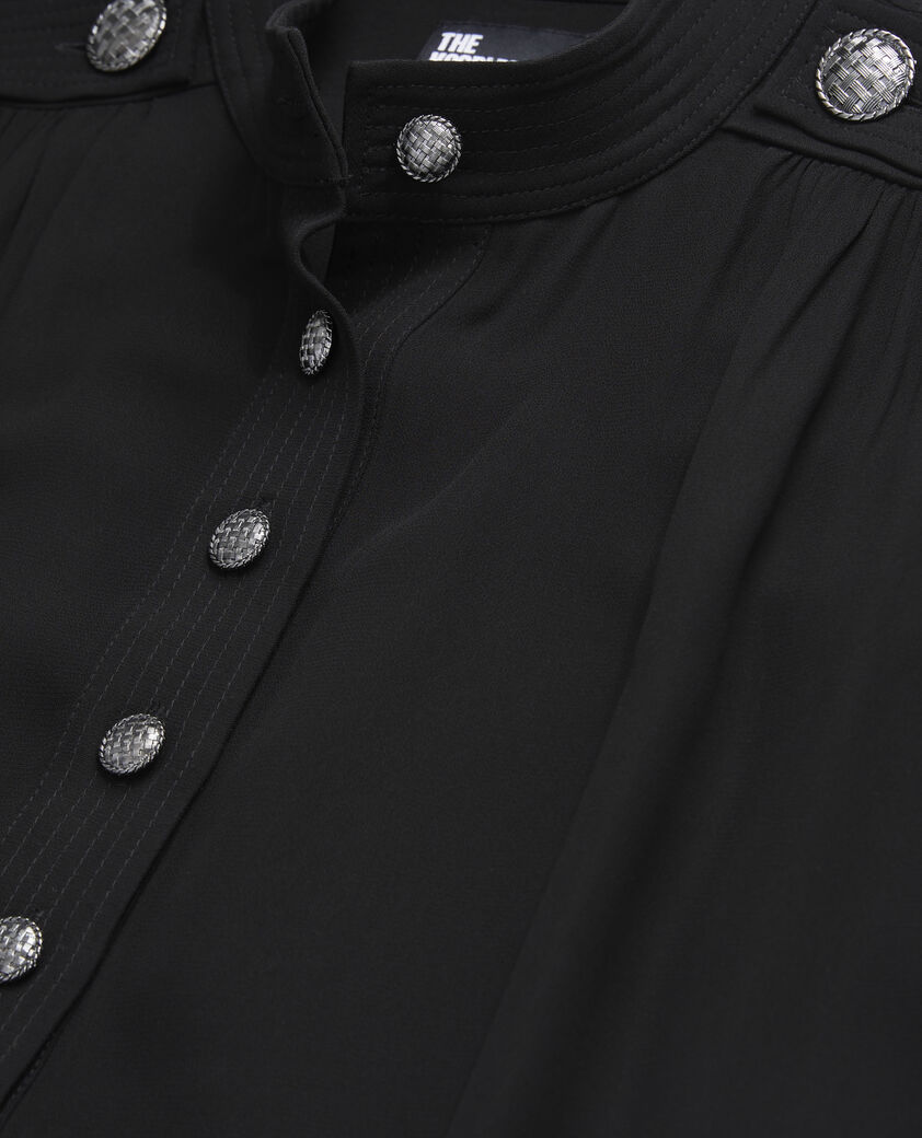 The Kooples F BLACK black top with bijou buttons