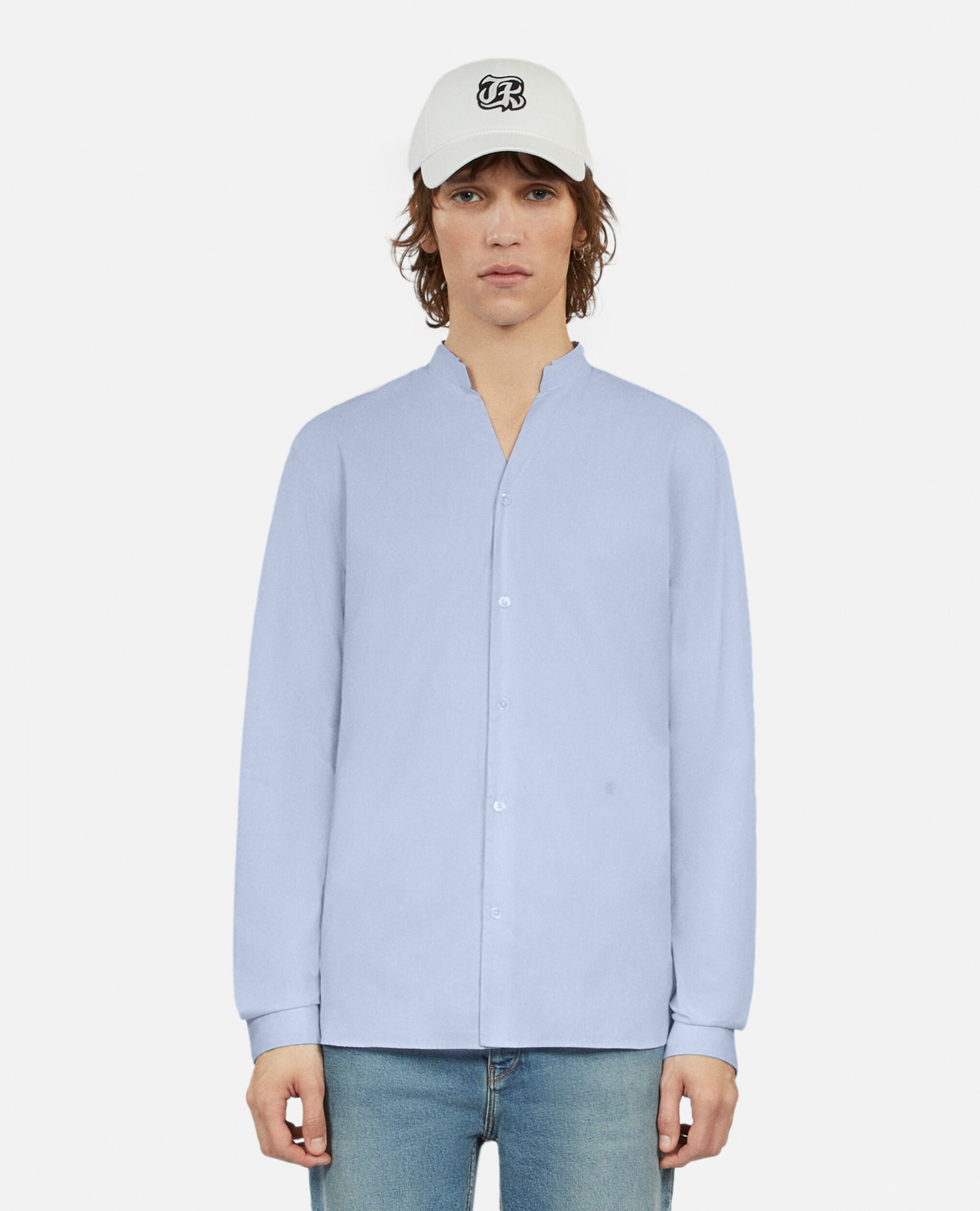Sky blue poplin formal shirt, BLUE SKY, hi-res image number null