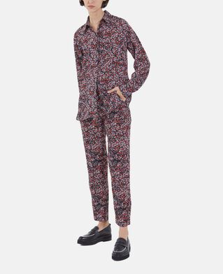 The Kooples F BLACK - RED straight printed pants
