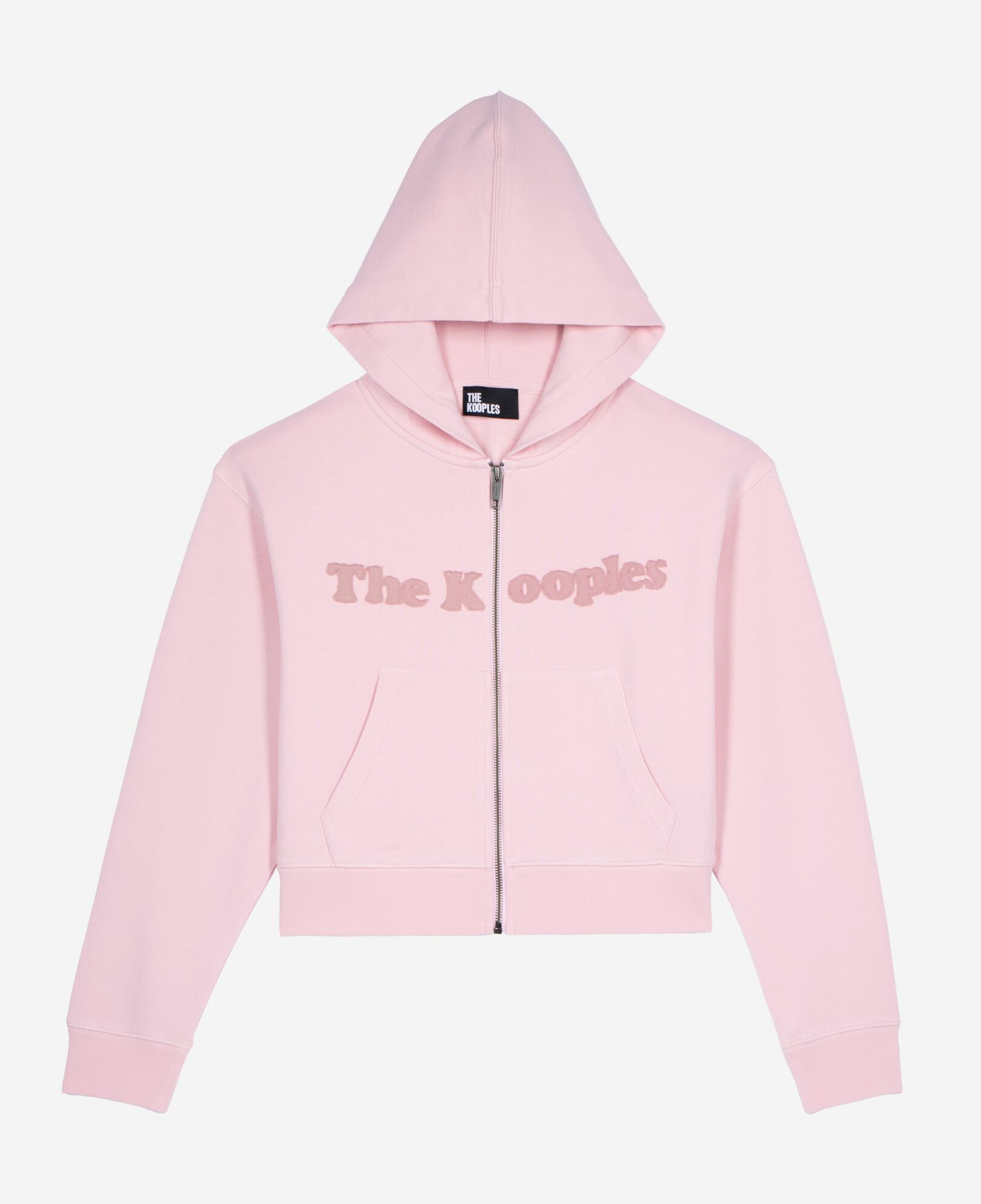 The Kooples WOMEN LILA pink logo hooded sweatshirt