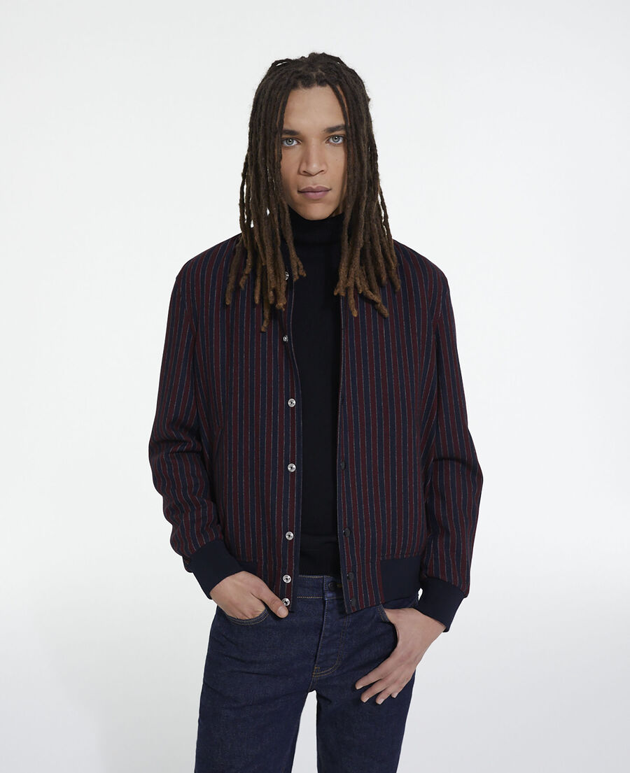 gestreifter blouson
