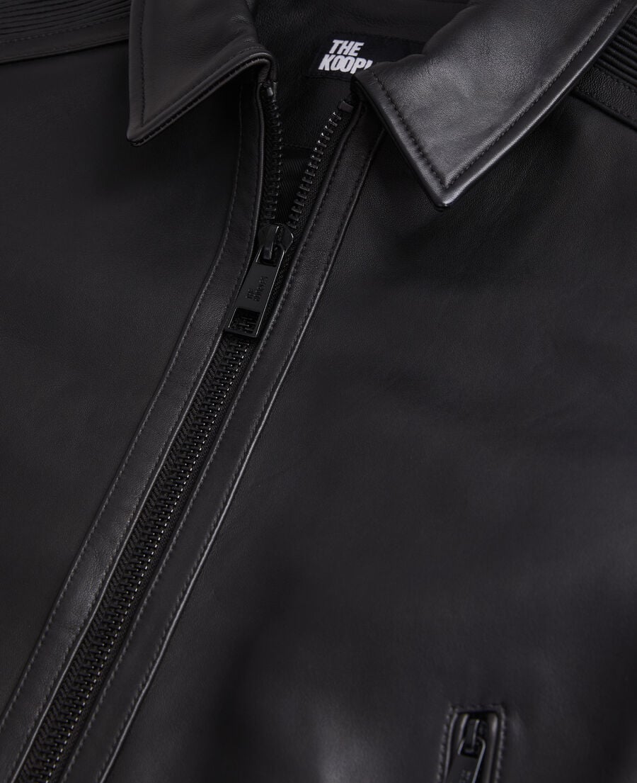 The Kooples MUJER BLACK chaqueta biker piel negra