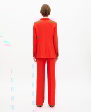The Kooples FEMME ORANGE veste tailleur orange en crêpe