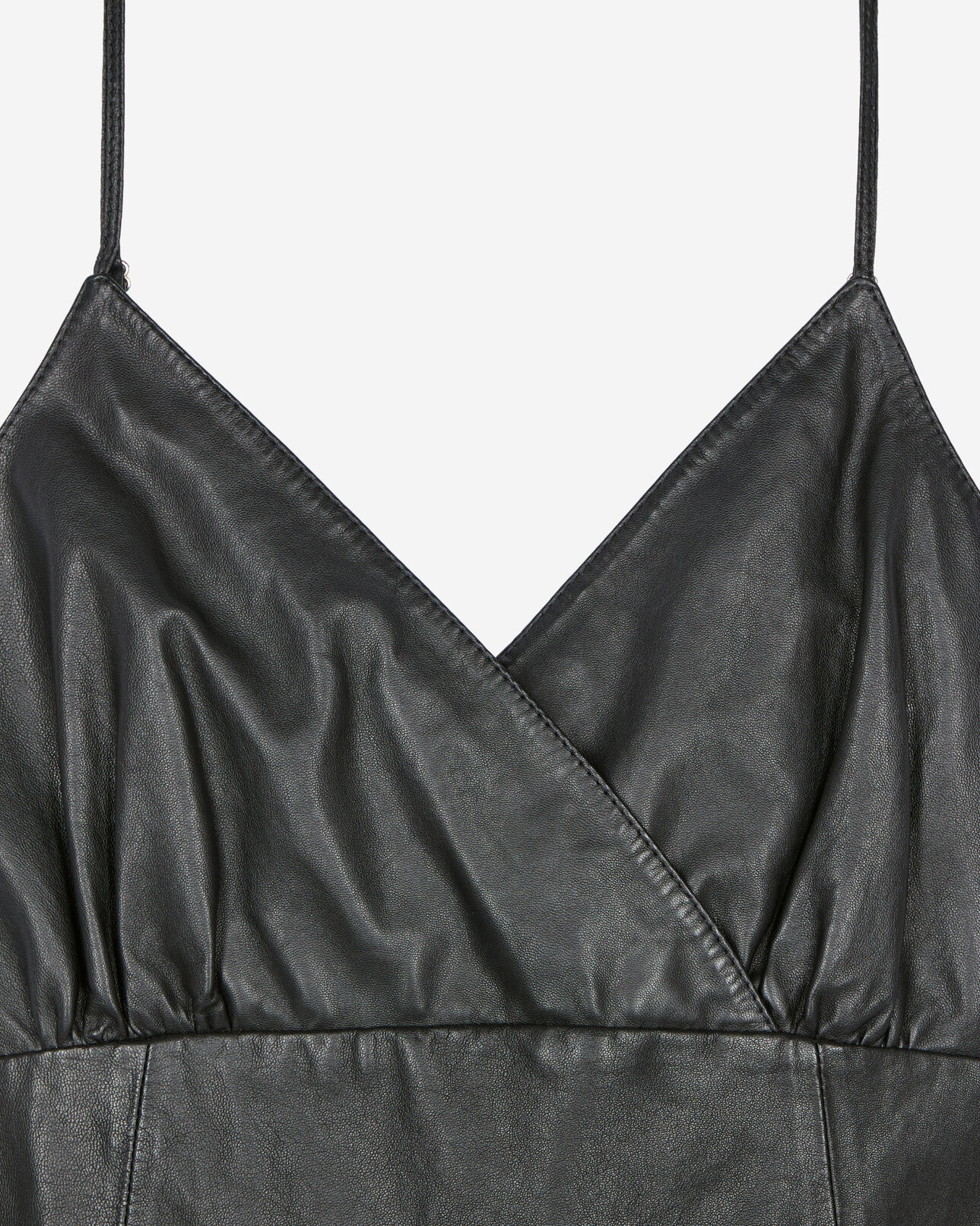 The Kooples WOMEN BLACK short black leather dress