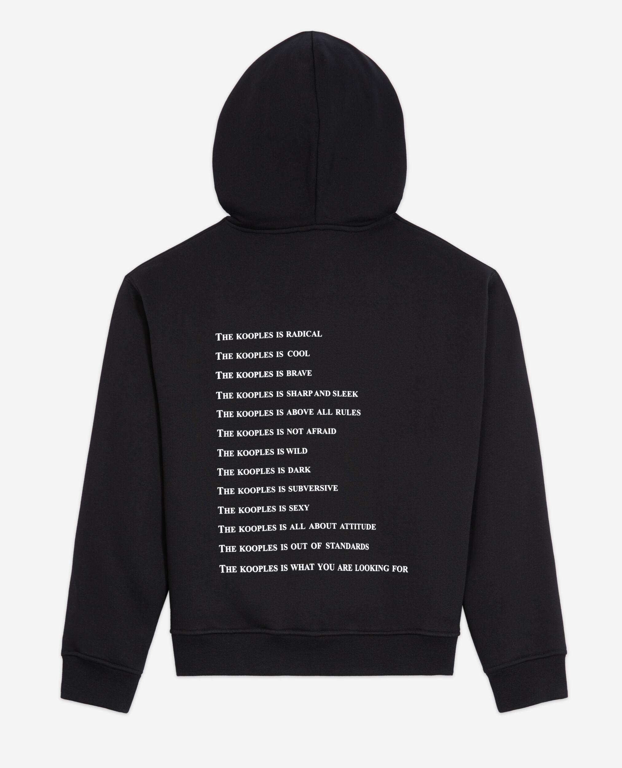 Schwarzes Kapuzensweatshirt „What is“, BLACK, hi-res image number null