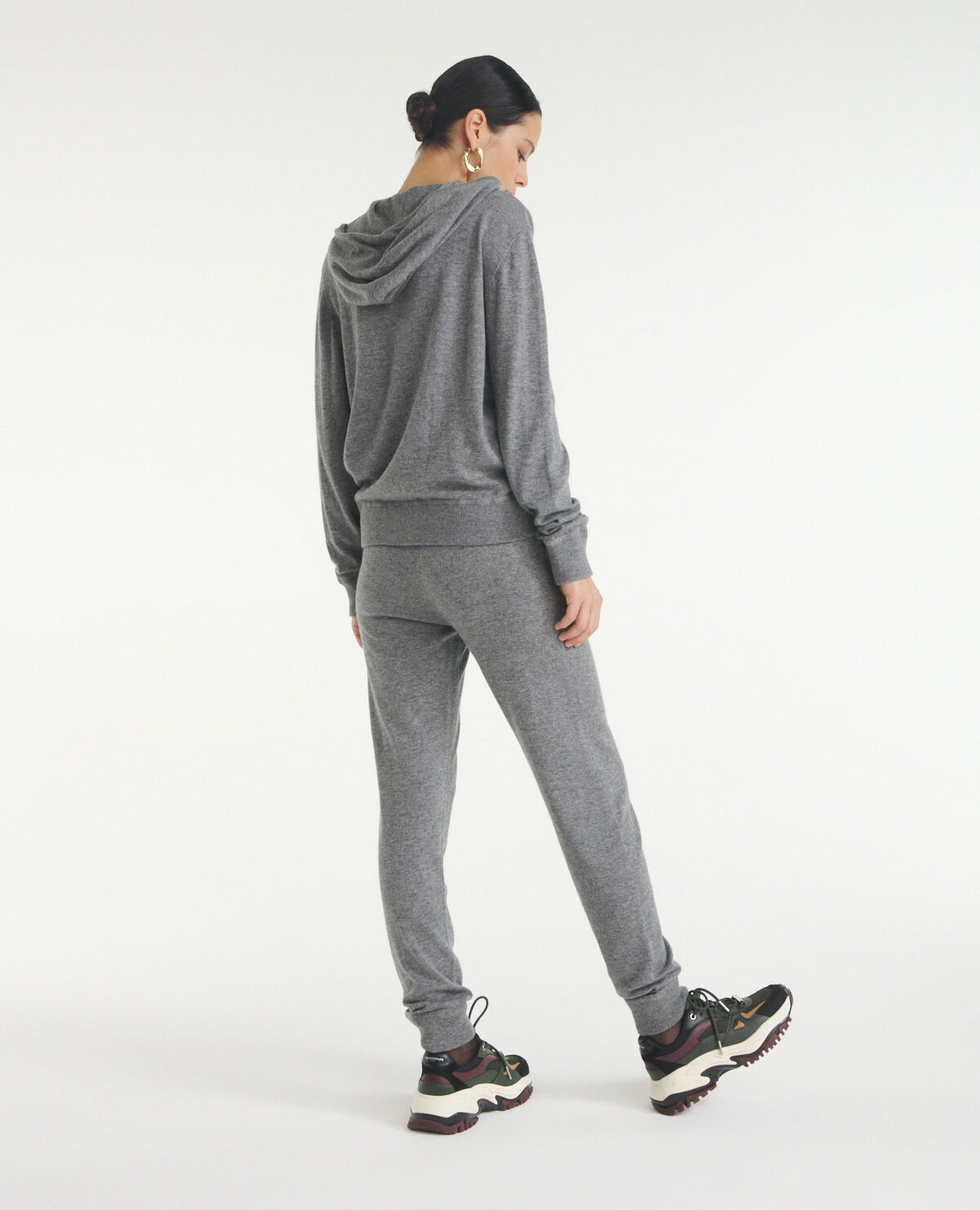 Knit plain gray joggers The Kooples