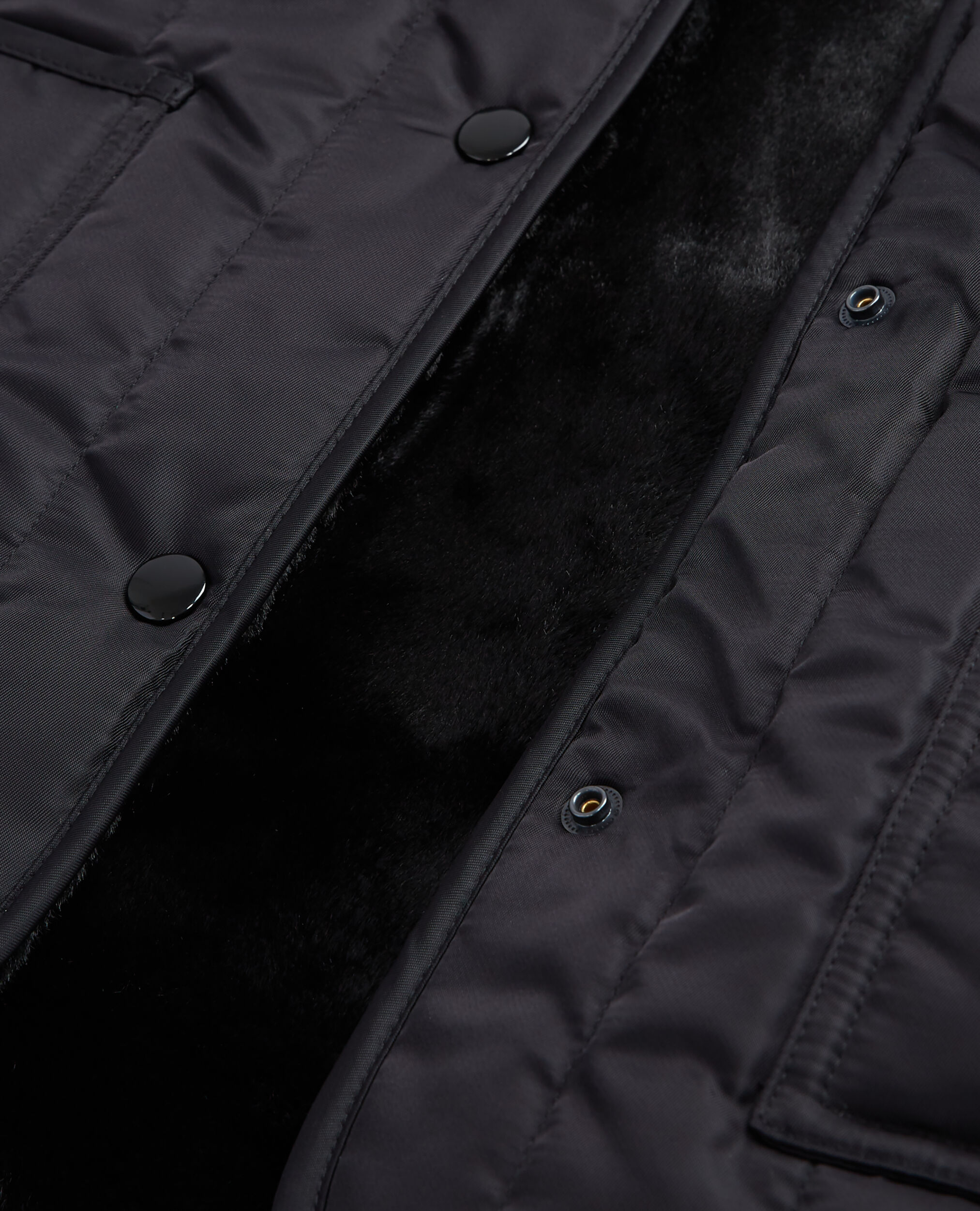 Black reversible faux fur jacket, BLACK, hi-res image number null