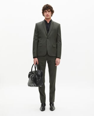 The Kooples MEN KAKI khaki wool suit fitted jacket
