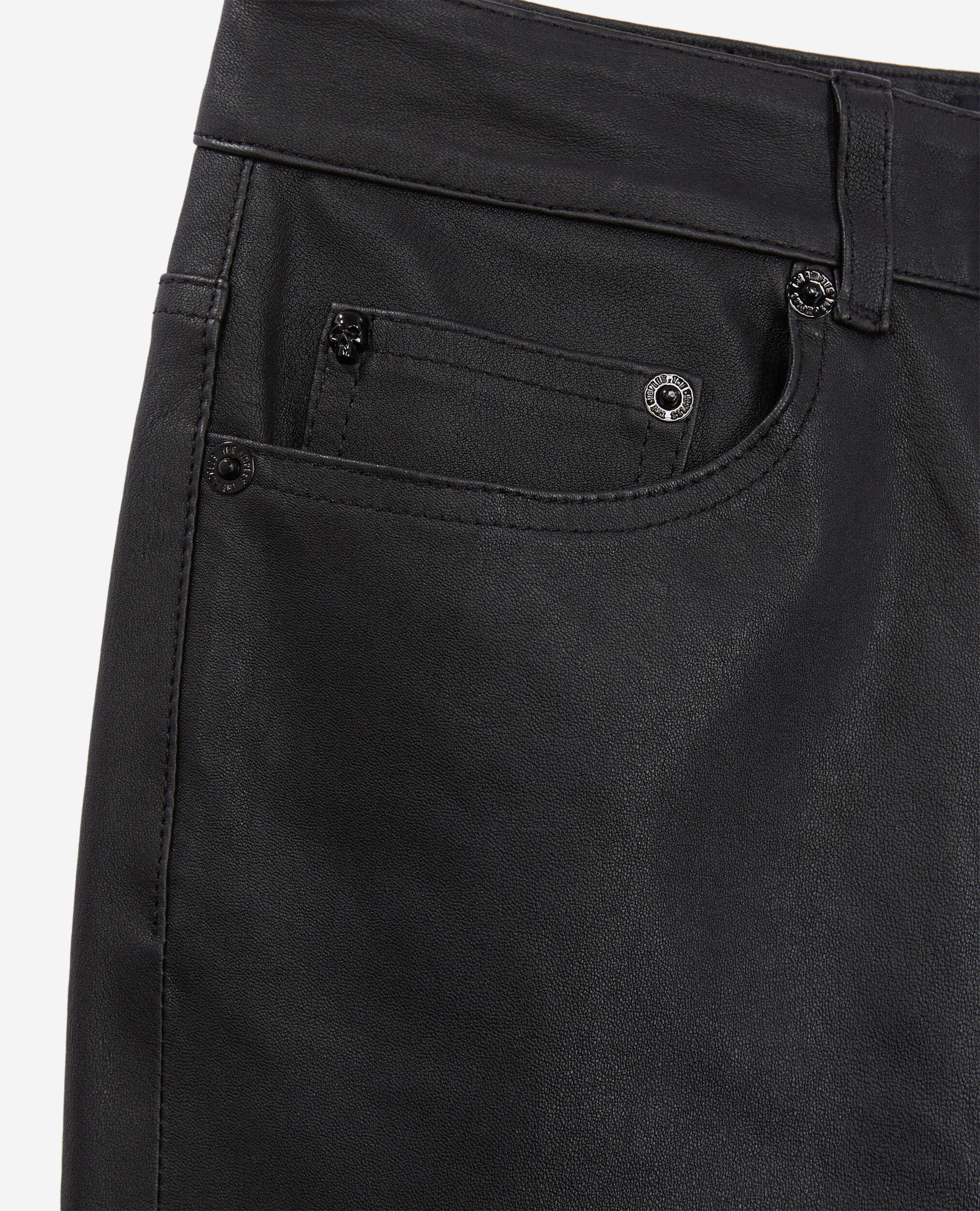 Black leather skinny trousers The Kooples