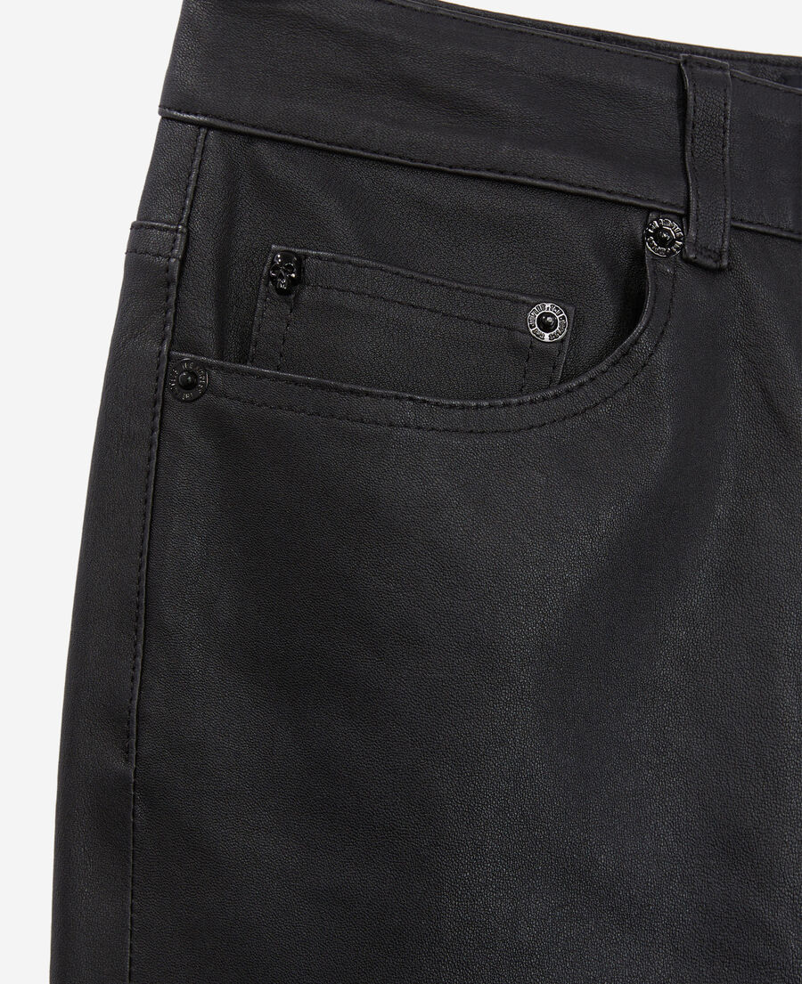 black leather skinny trousers