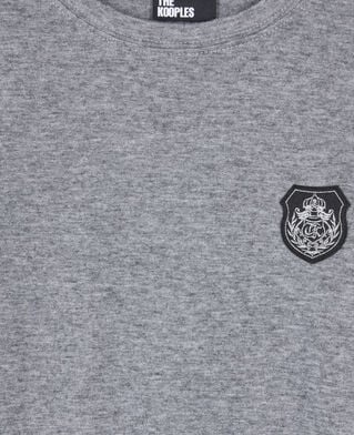 The Kooples WOMEN GREY MELANGE long sleeved printed t-shirt