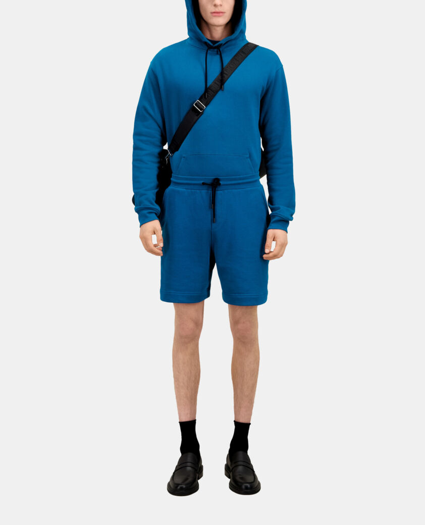 The Kooples MEN MEDIUM BLUE blue cotton shorts