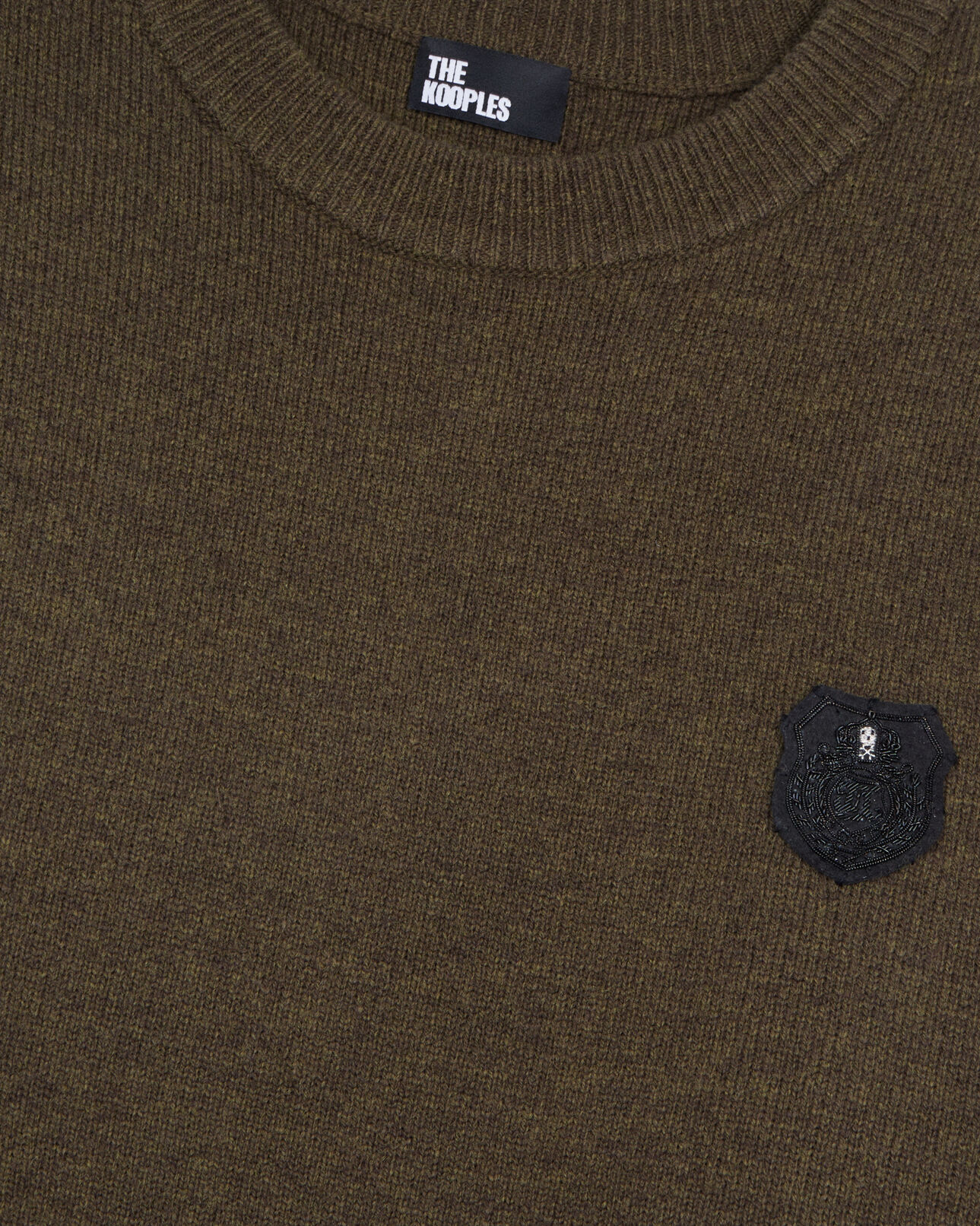 The Kooples HERREN OLIVE NIGHT khakifarbener wollpullover