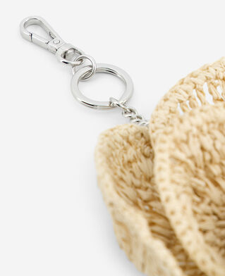 The Kooples FEMME ECRU bijou de sac fleur en raphia &eacute;cru