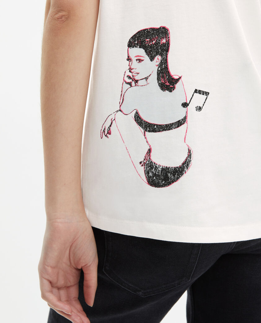 The Kooples DAMEN WHITE t-shirt mit siebdruck wei&szlig;