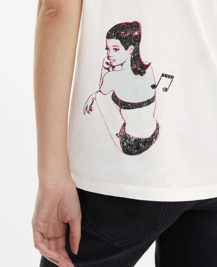 The Kooples WOMEN WHITE t-shirt with white screen print