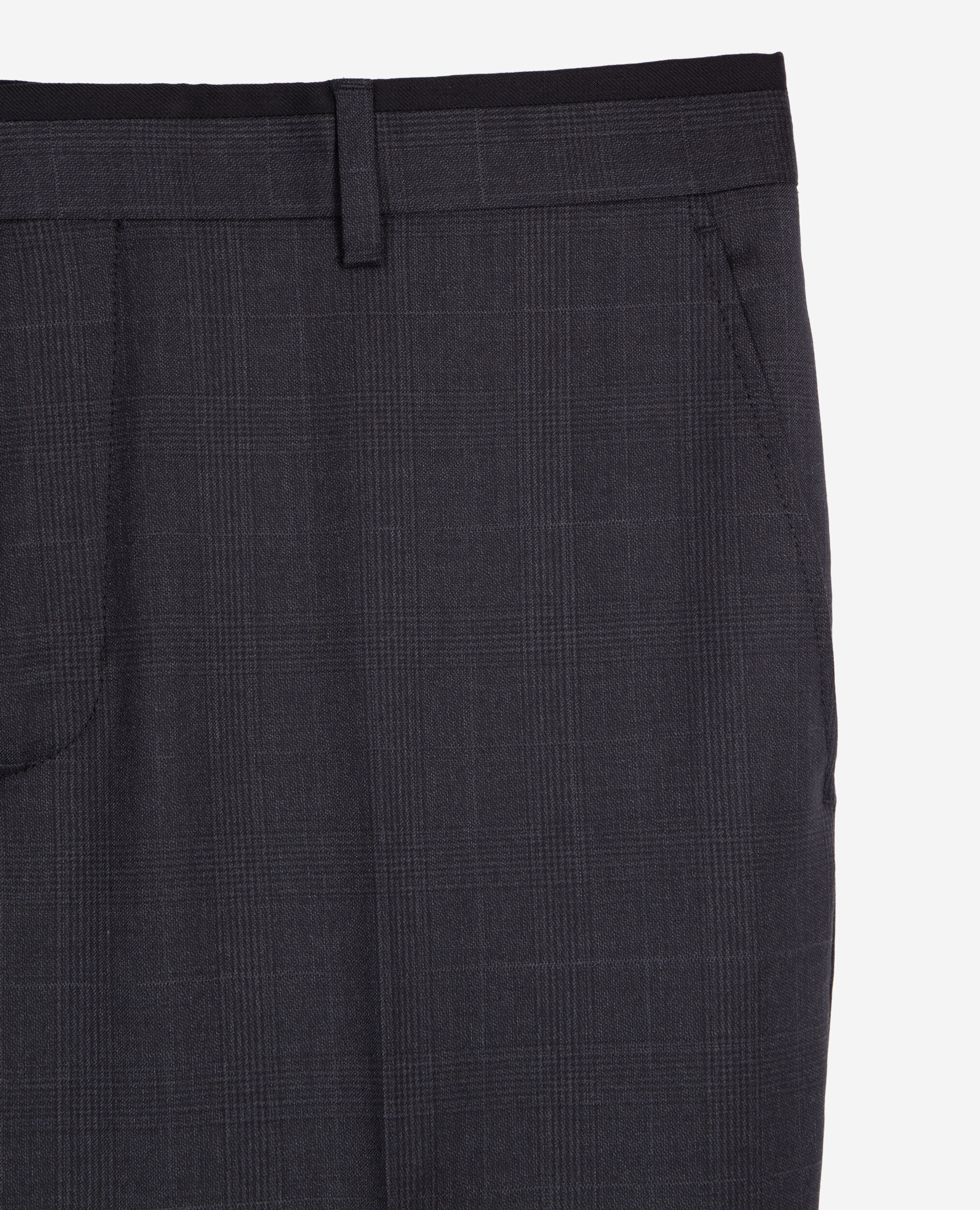 Grey wool Prince of Wales suit jacket, DARK GREY, hi-res image number null