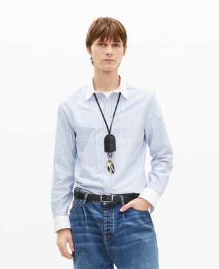 The Kooples H BLACK reversible belt in black grained leather