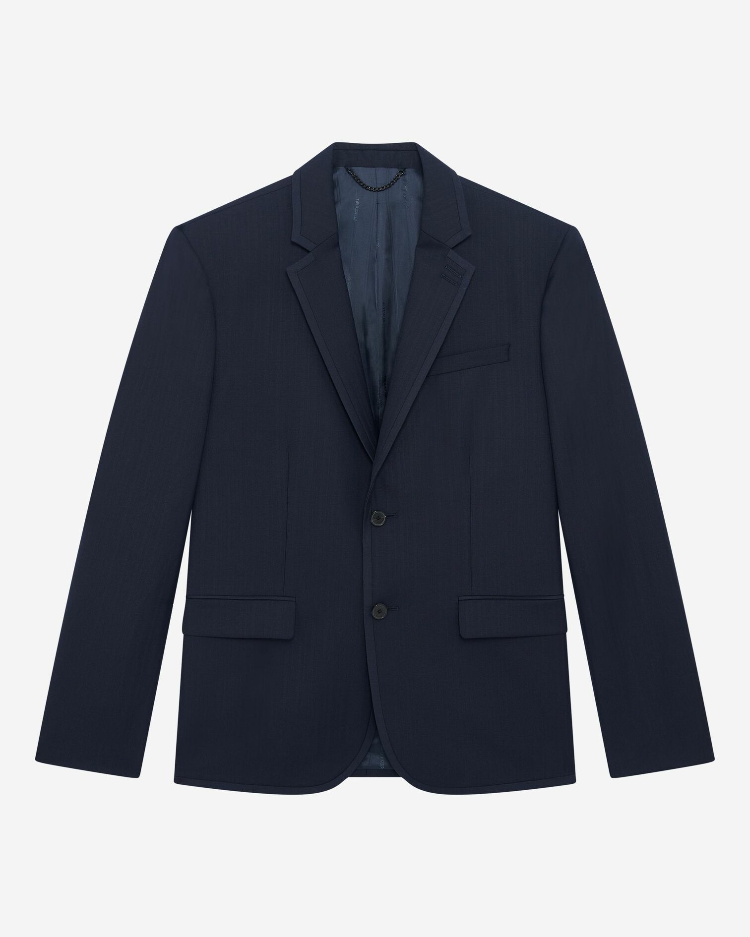 Navy blue wool suit jacket, DARK NAVY, hi-res image number null