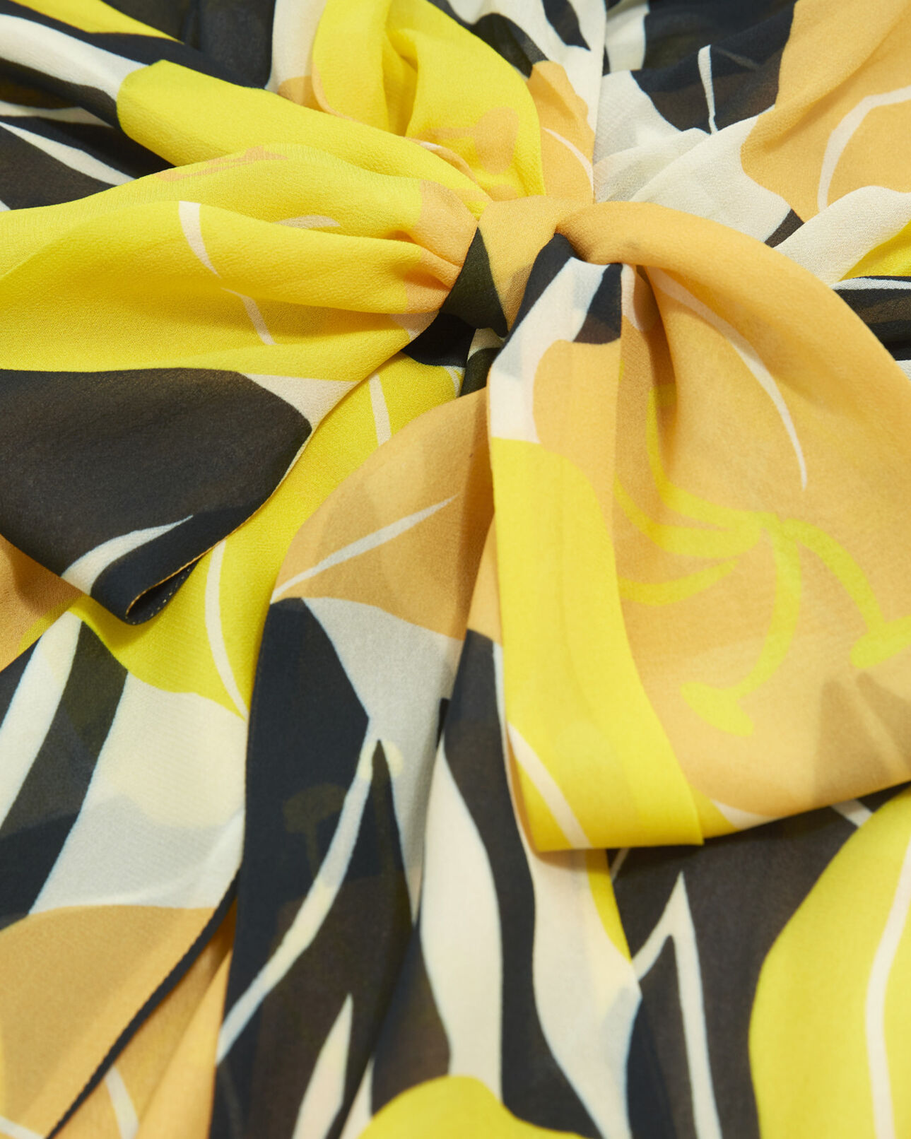 The Kooples WOMEN YELLOW light printed kimono dress with belt