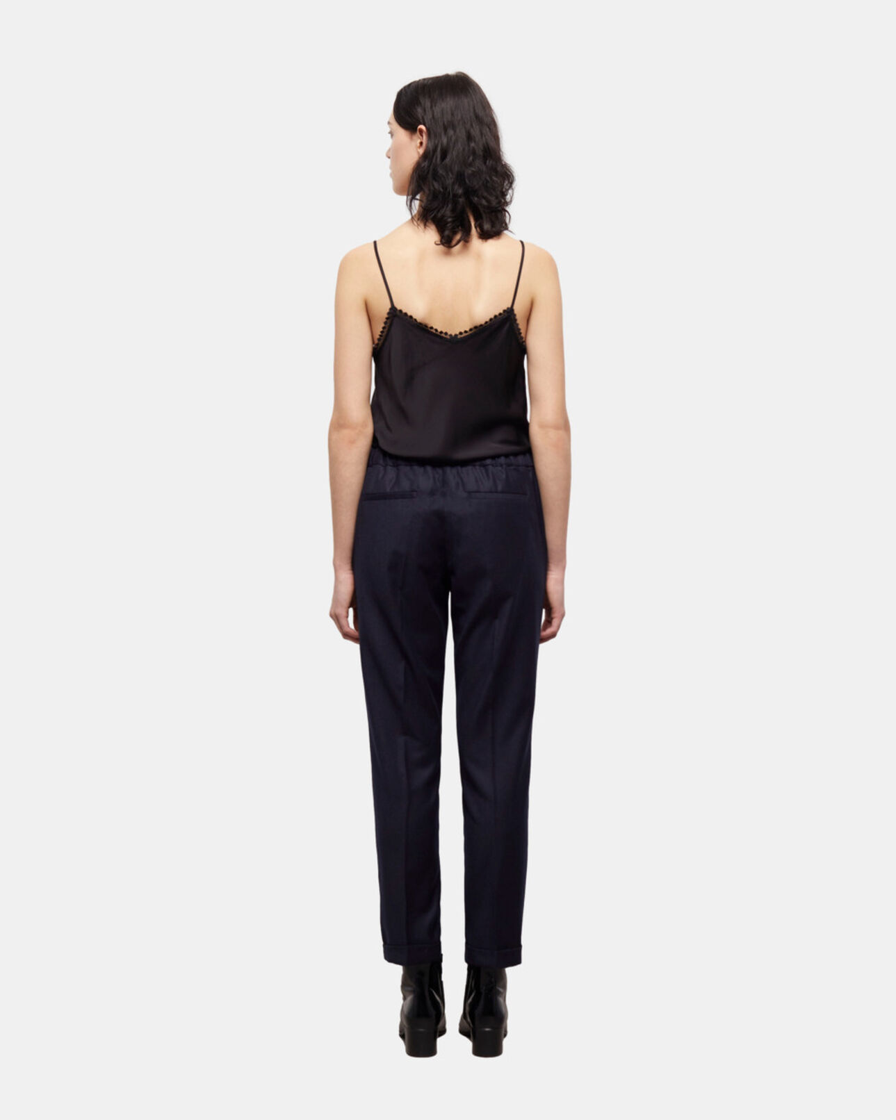 The Kooples DAMEN NAVY blaue anzughose aus wolle