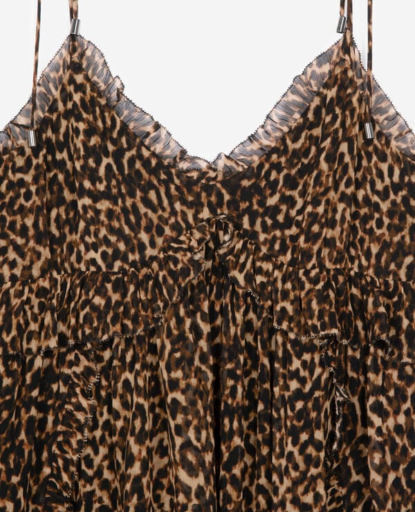 Robe courte imprimée léopard| The Kooples