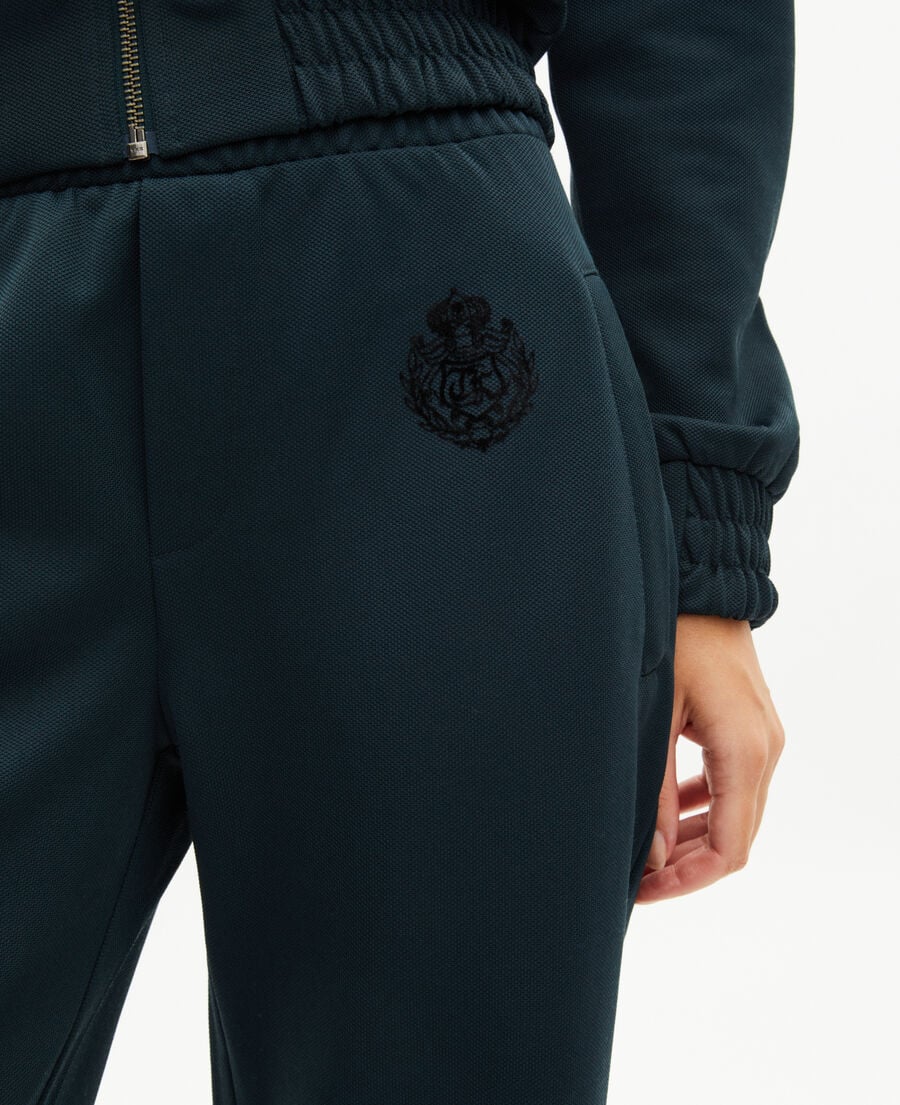 The Kooples FEMME FOREST bas de jogging droit vert foncé