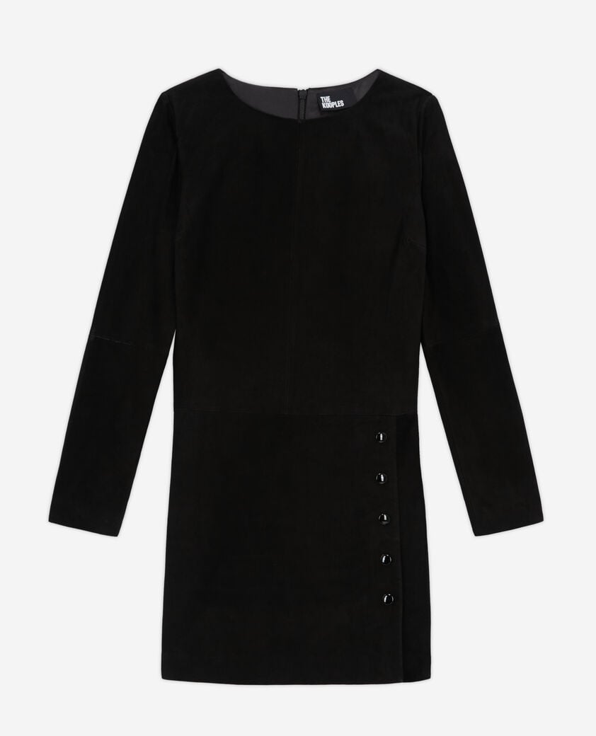 The Kooples DAMEN BLACK schwarzes lederkleid