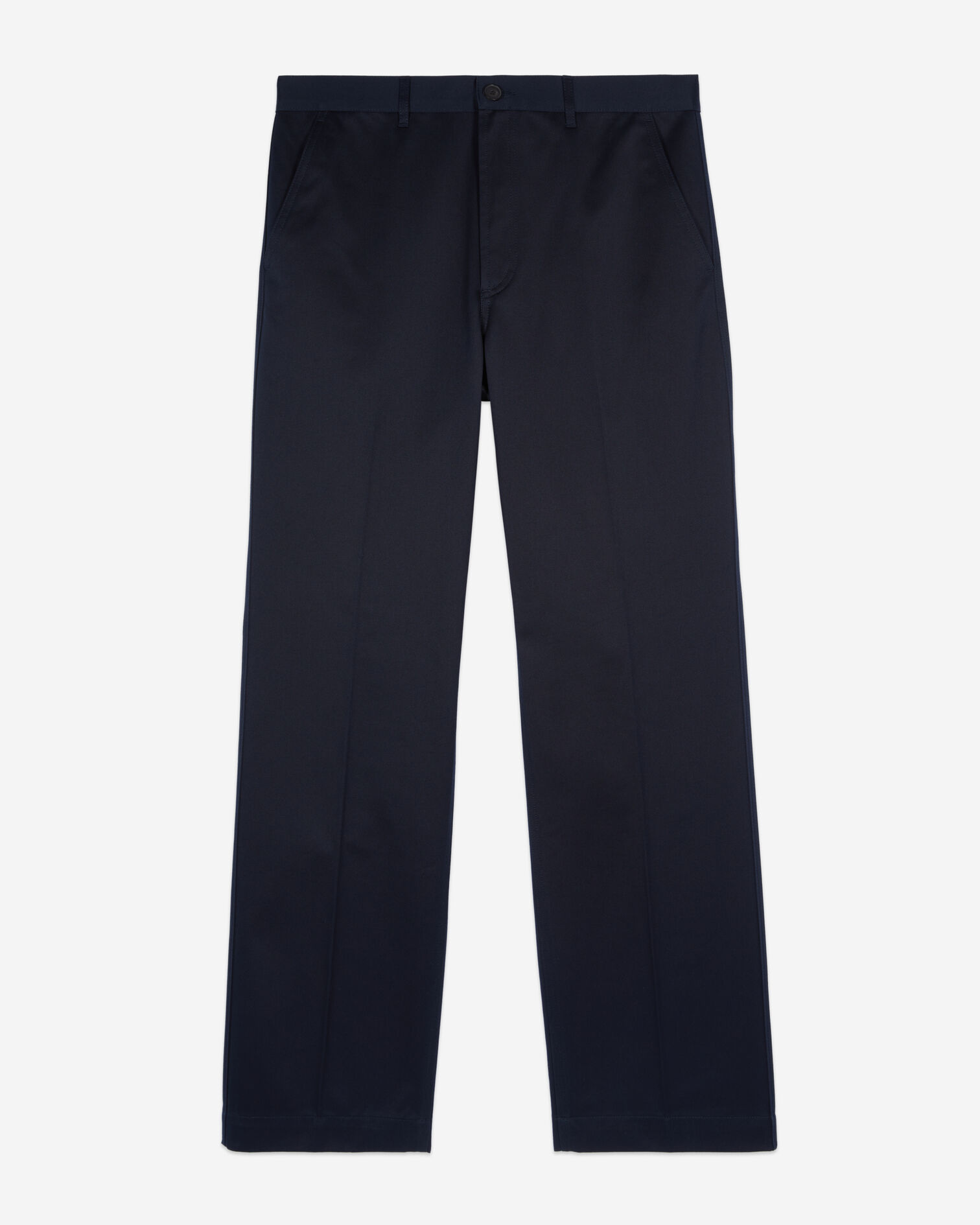 Pantalon large en coton bleu marine, DARK NAVY, hi-res image number null