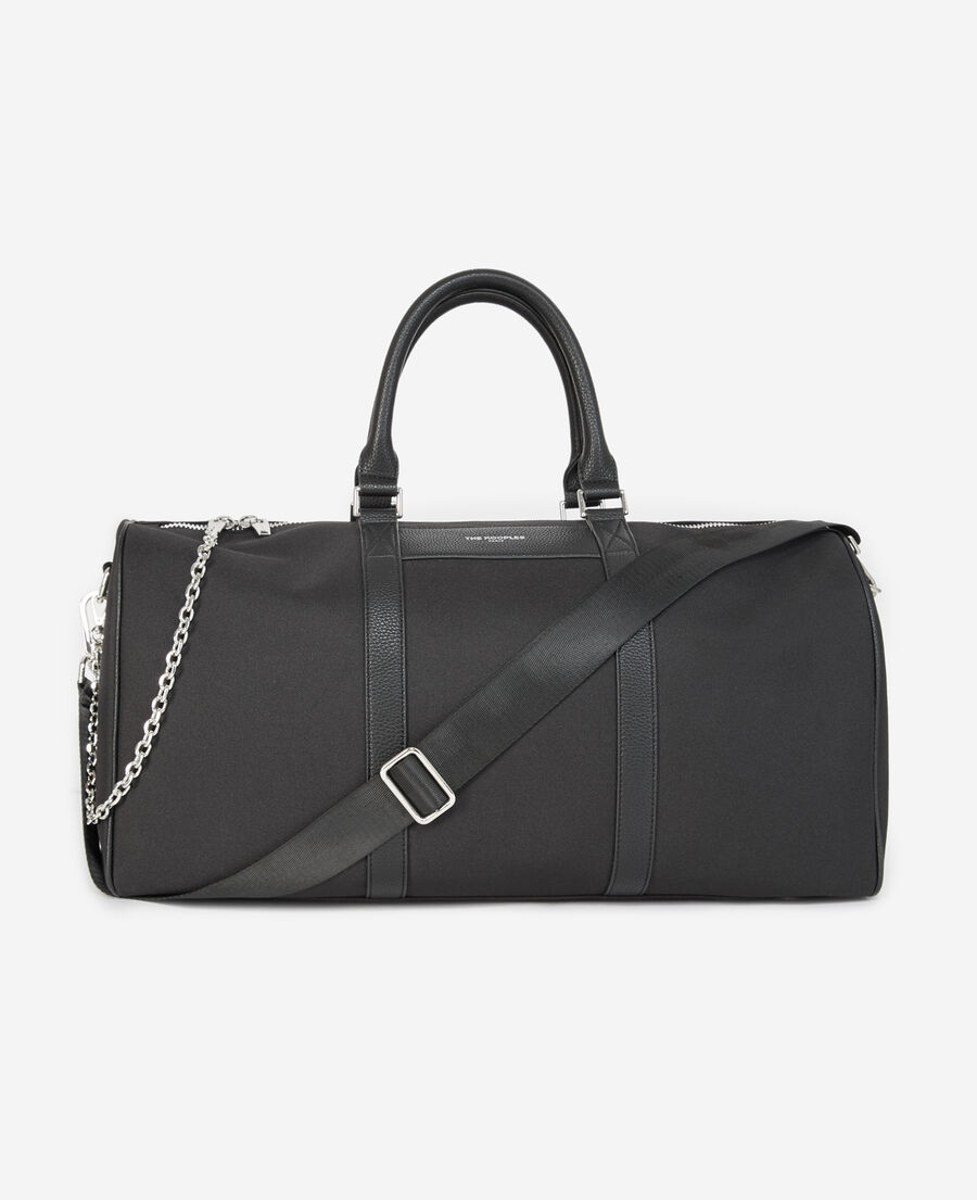 The Kooples MEN BLACK black weekend bag with removable chain