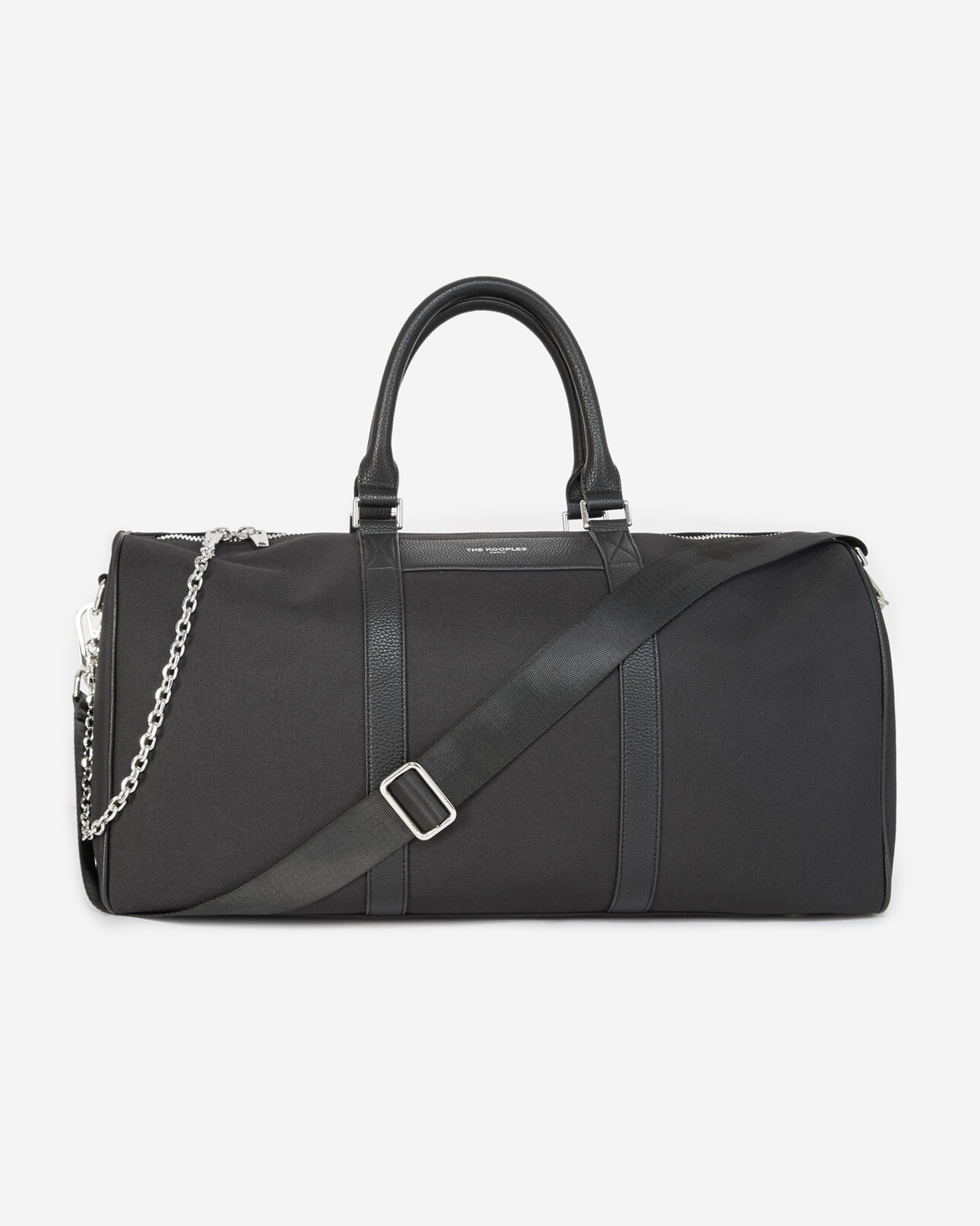 The Kooples HERREN BLACK schwarzer weekender mit abnehmbarer kette