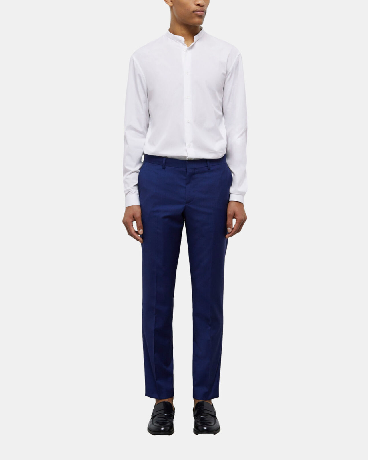 The Kooples MEN NAVY navy blue suit pants with micro motif